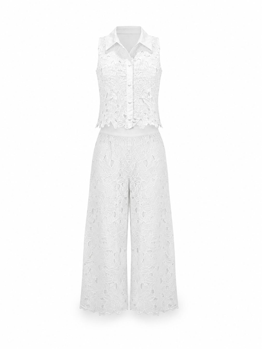 White Lace Étoile Top & Pant Set