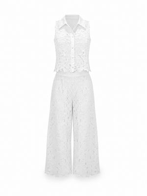 White Lace Étoile Top & Pant Set
