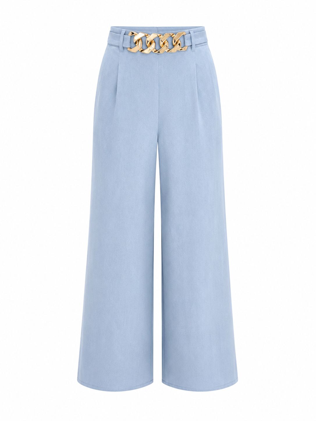 Light Denim Chain Pants
