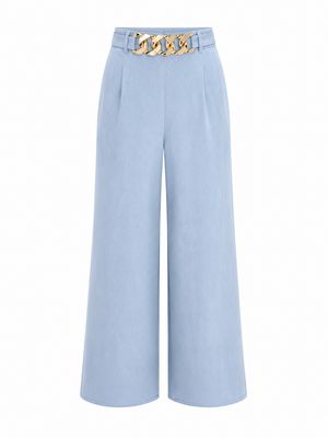 Light Denim Chain Pants