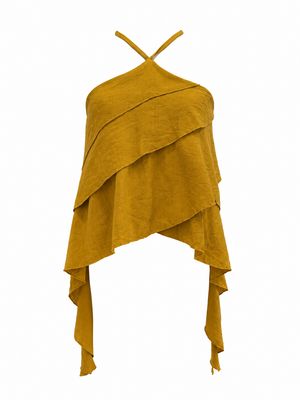 Mustard Ruffle Top (One Size)