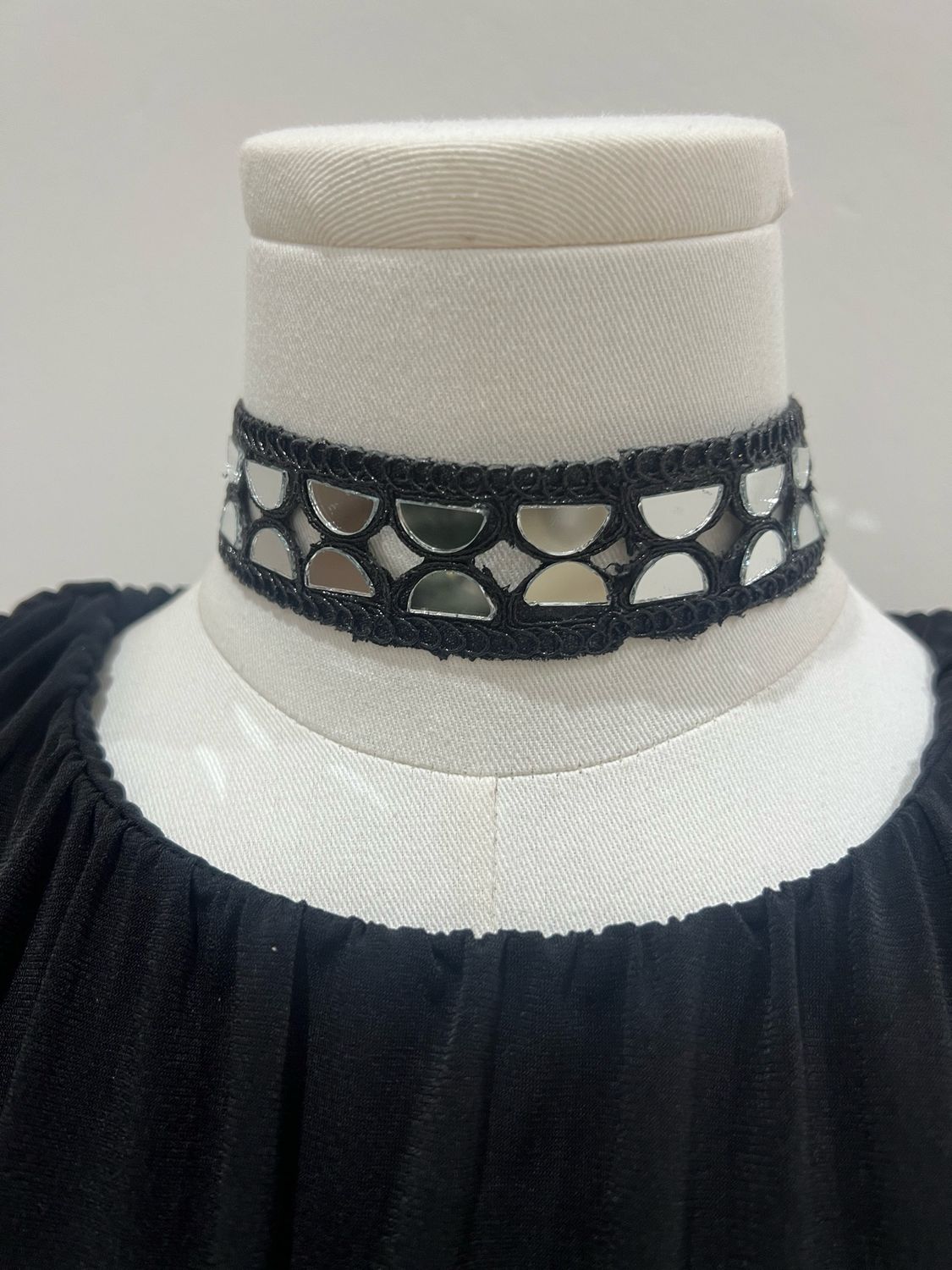 Handcrafted Black Silver Choker