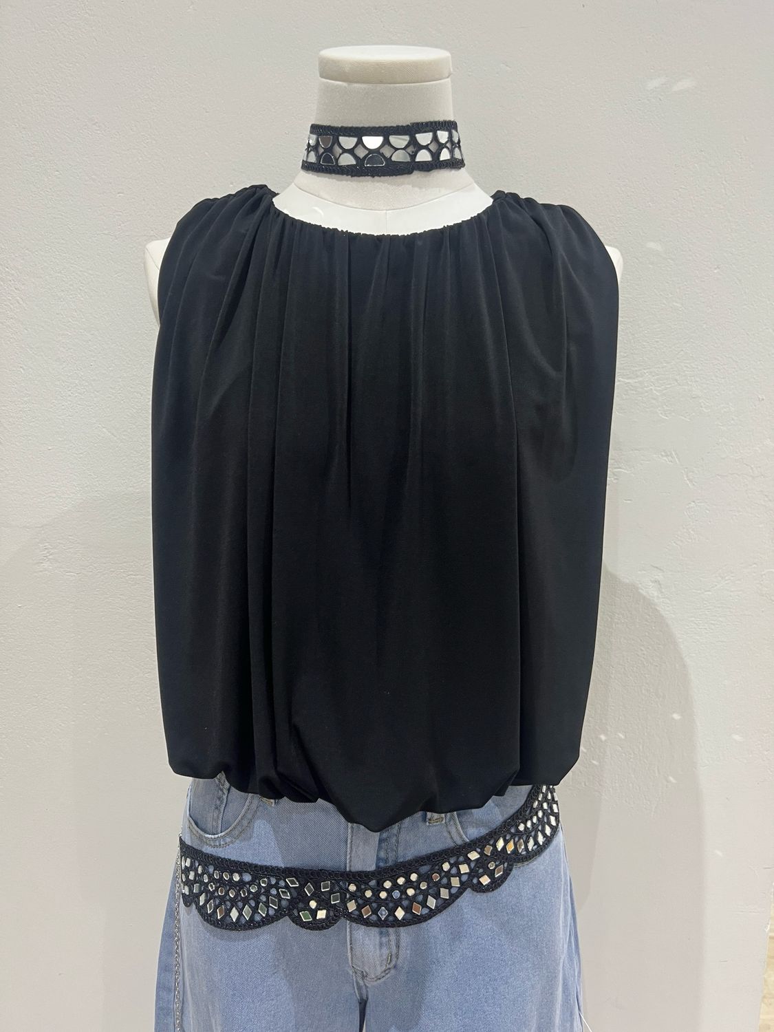 Handcrafted Black Silver Choker