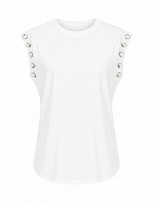White Metallic Design Tee