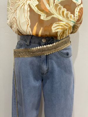 Handcrafted Gold Sequin Belt