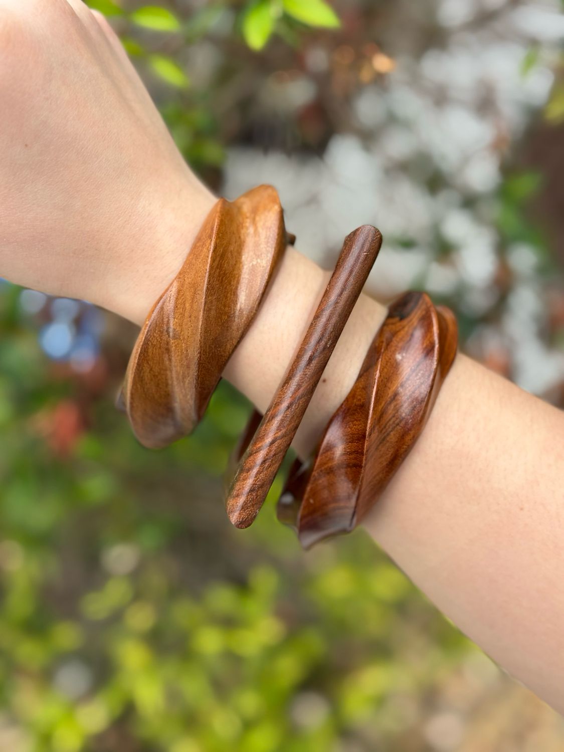 Wood 3pcs Stylish Cuffs