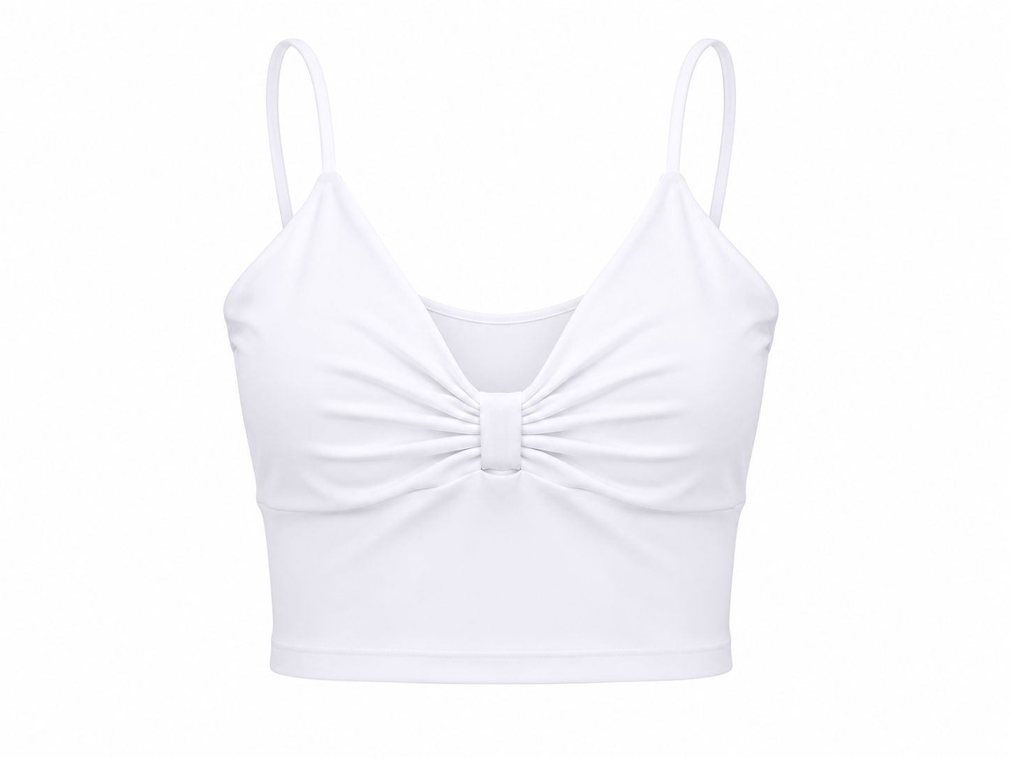 White Knot Front Cami By Pía