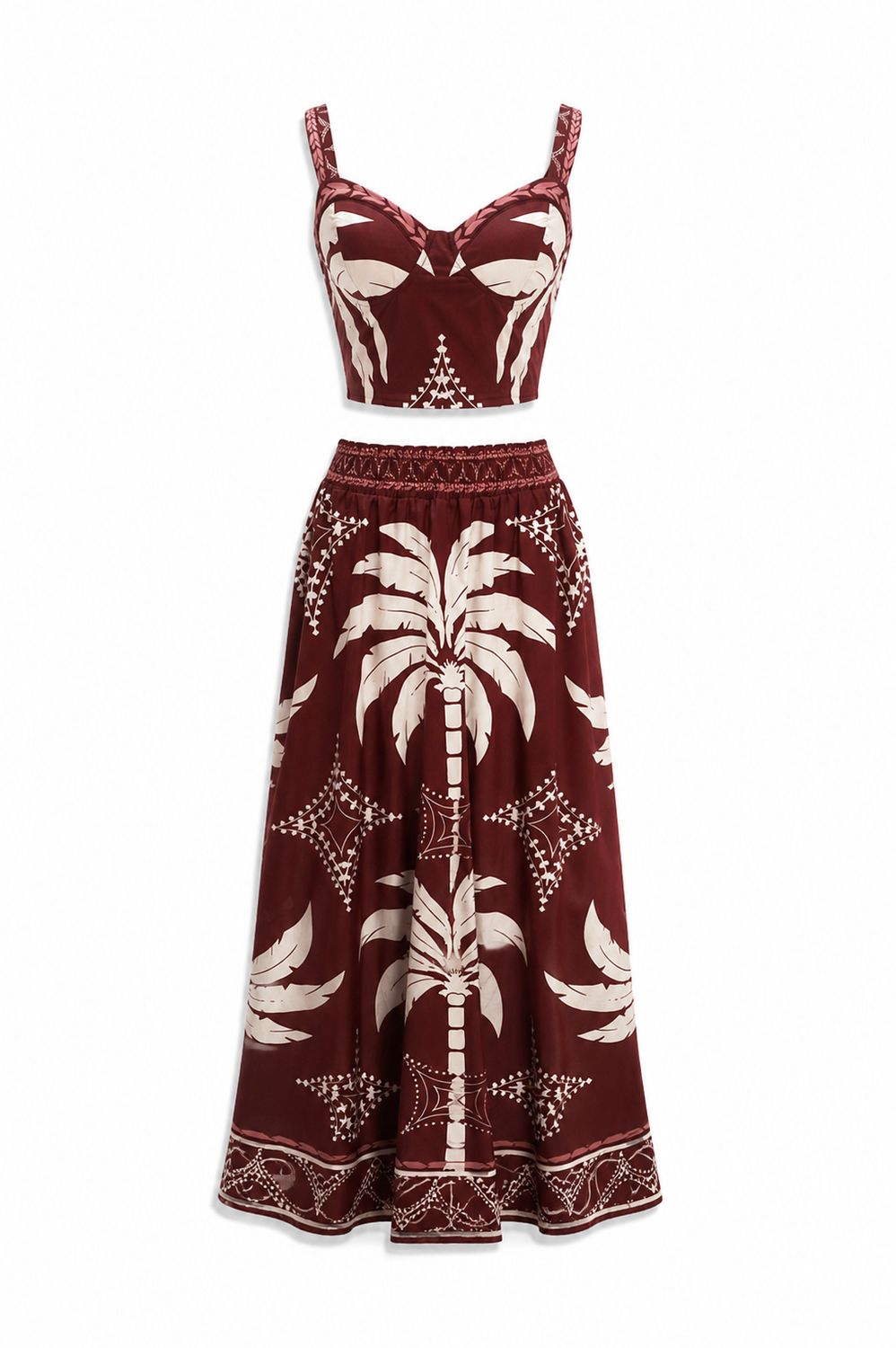 Burgundy Island Escape Top & Maxi Skirt Set Burgundy Island Escape Top & Maxi Skirt Set