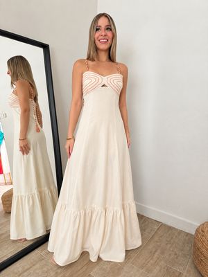 Ivory & Orange Riviera Maxi Dress