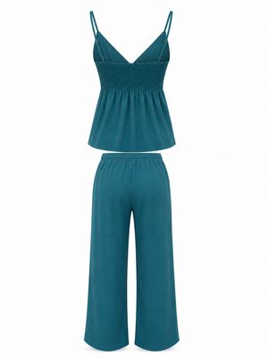 Pretty In Teal Top & Pant Set (One Size)