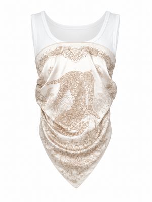 Leopard Scarf Detail Top (One Size)