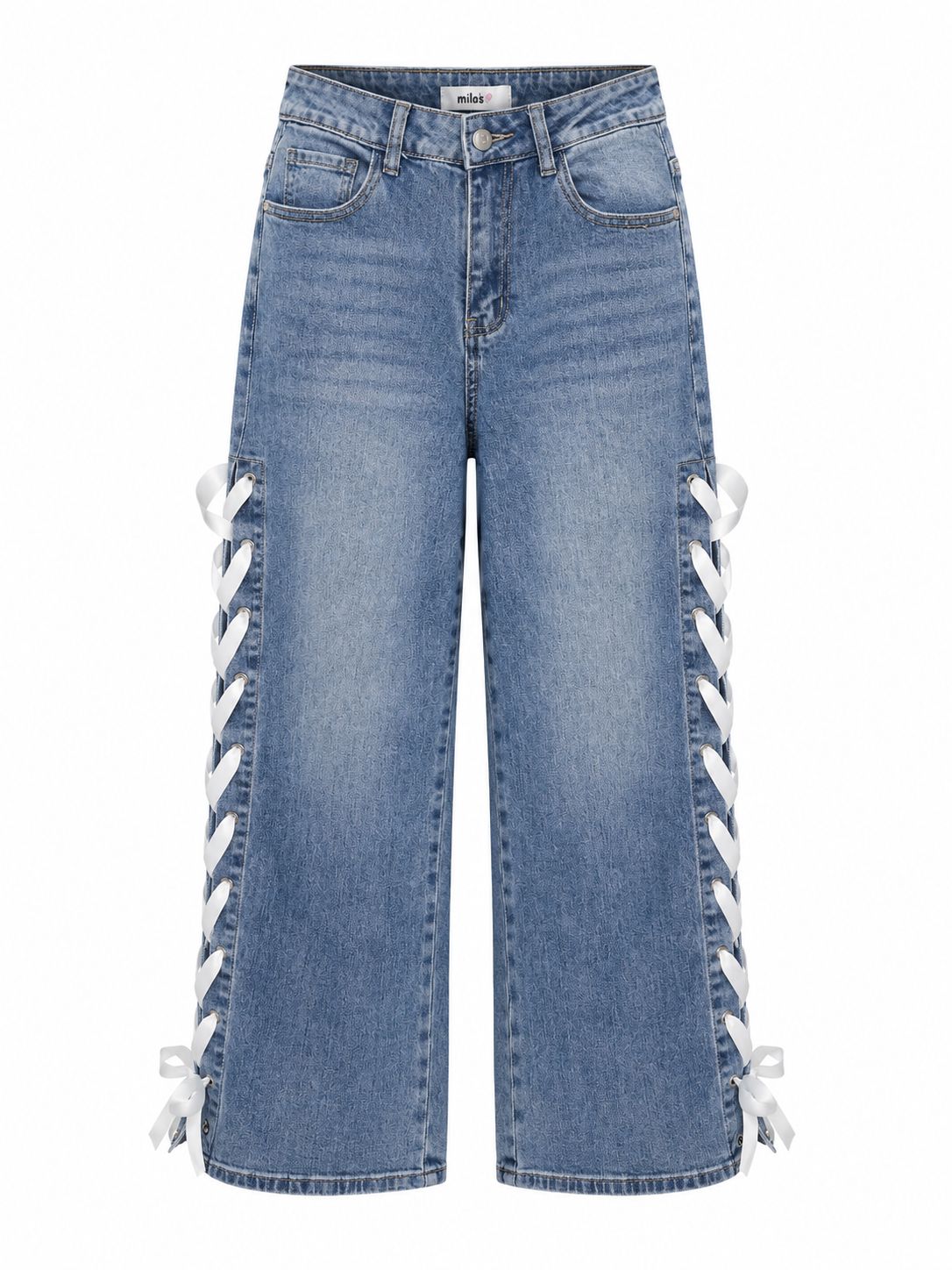 Light Washed Ribbon Jean