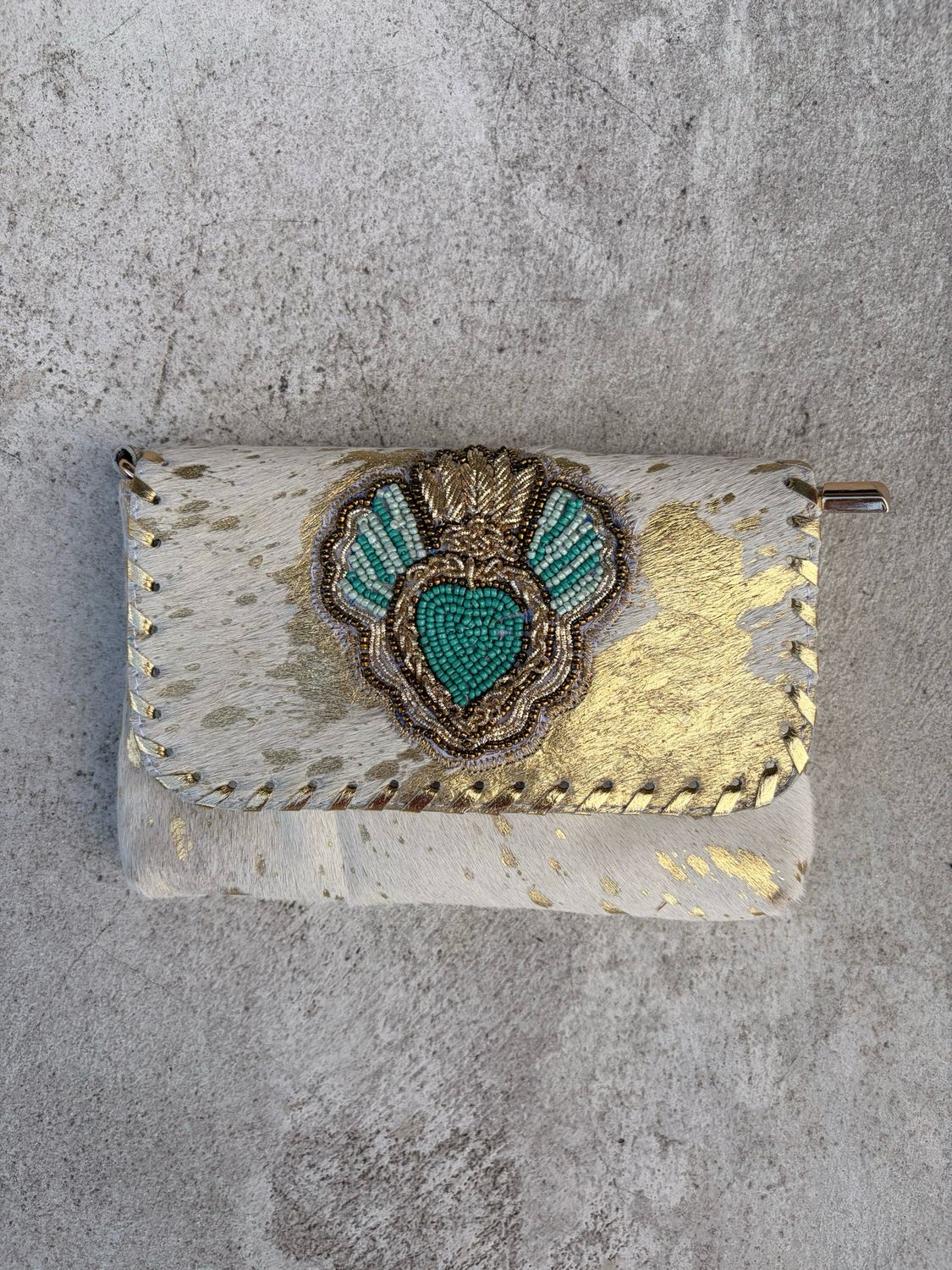 Genuine Leather Vanilla Handbag