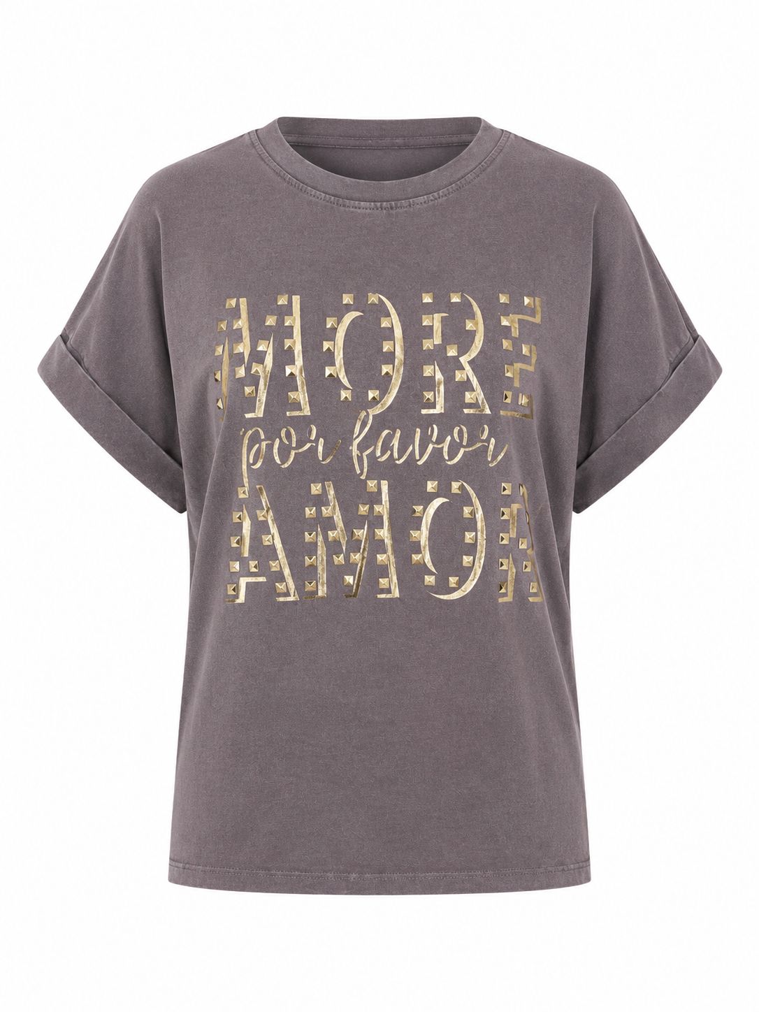 Gray Gold More Amor Por Favor T-Shirt