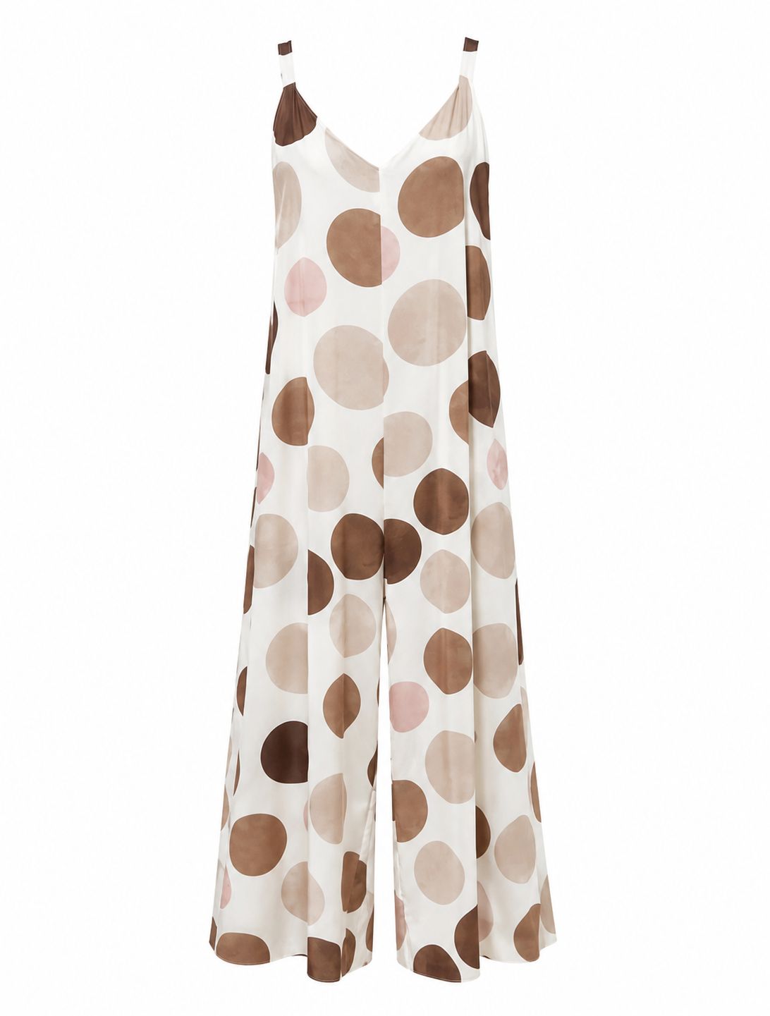 Neutral Polka Dots Jumpsuit