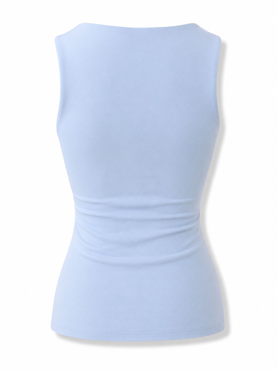 Sky Blue Square Neck Spandex Top