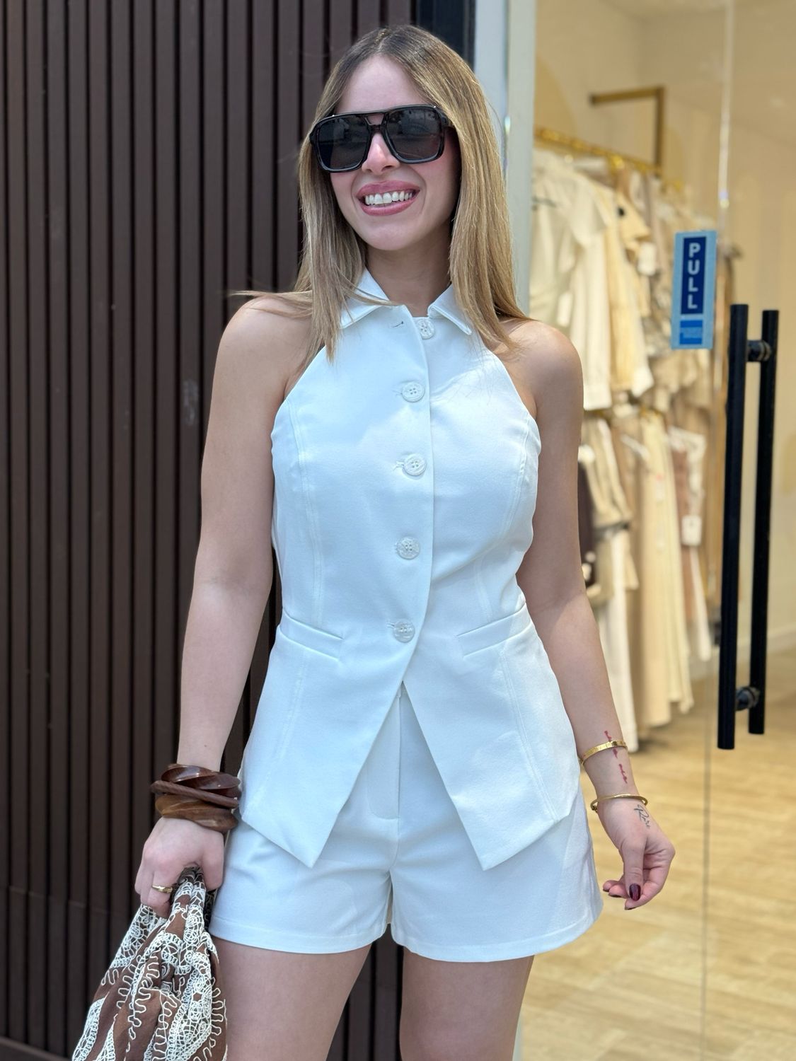 White Vest & Shorts Set