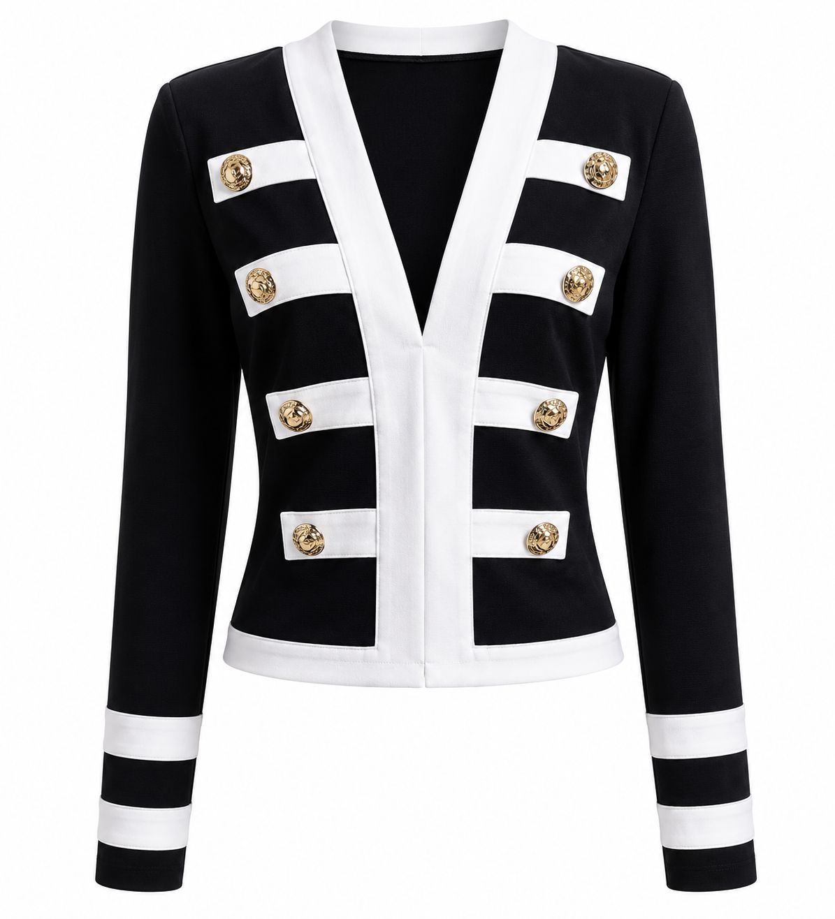 Black & White Long Sleeves Top