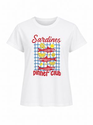 White Sardines Club Tee ( One Size)