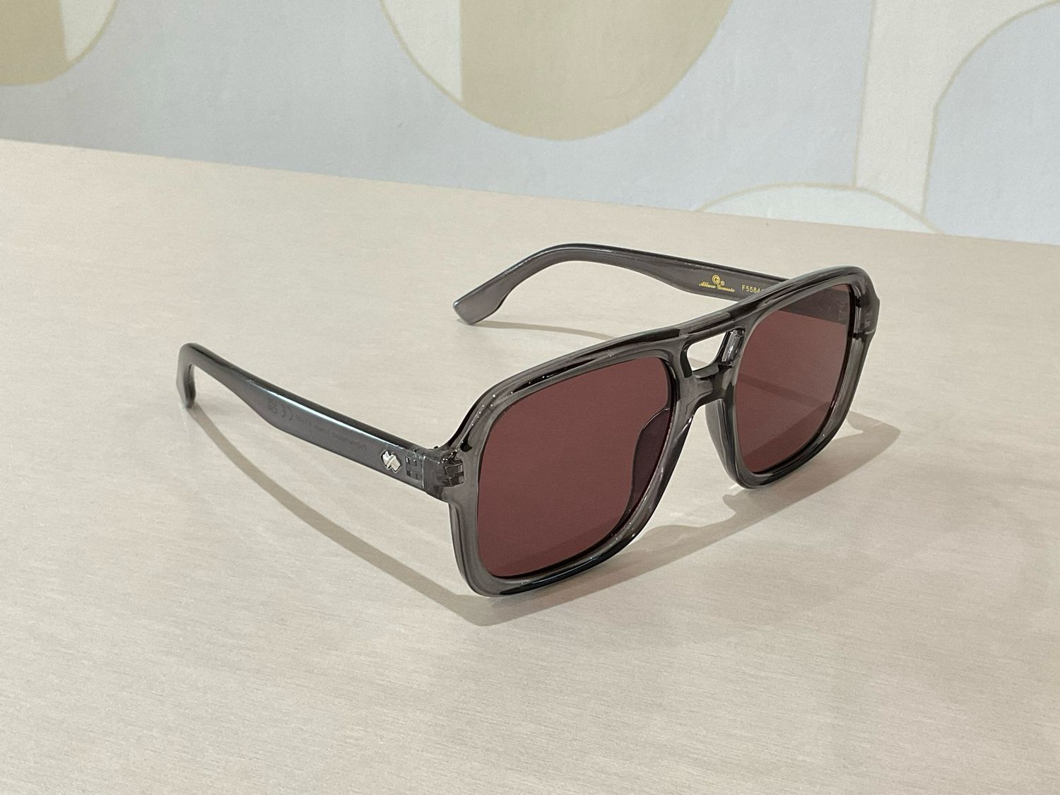Clear Gray Merlot Sunglasses