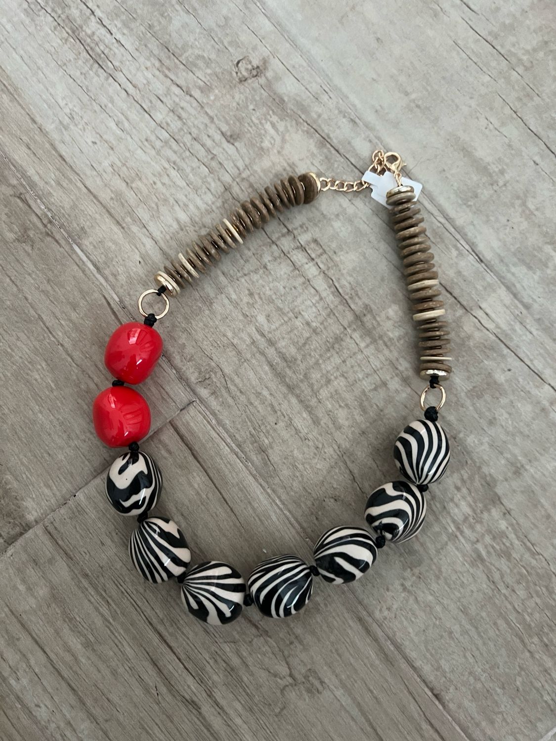 Black Animal Print Necklace