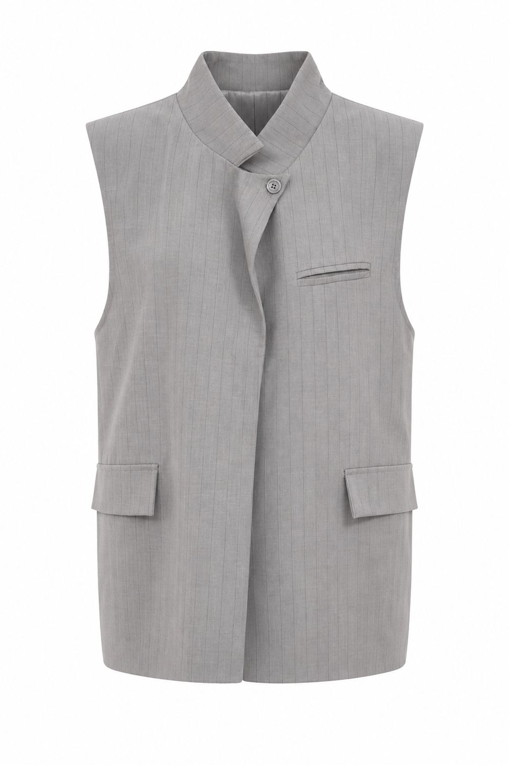 Gray Pinstipes Vest