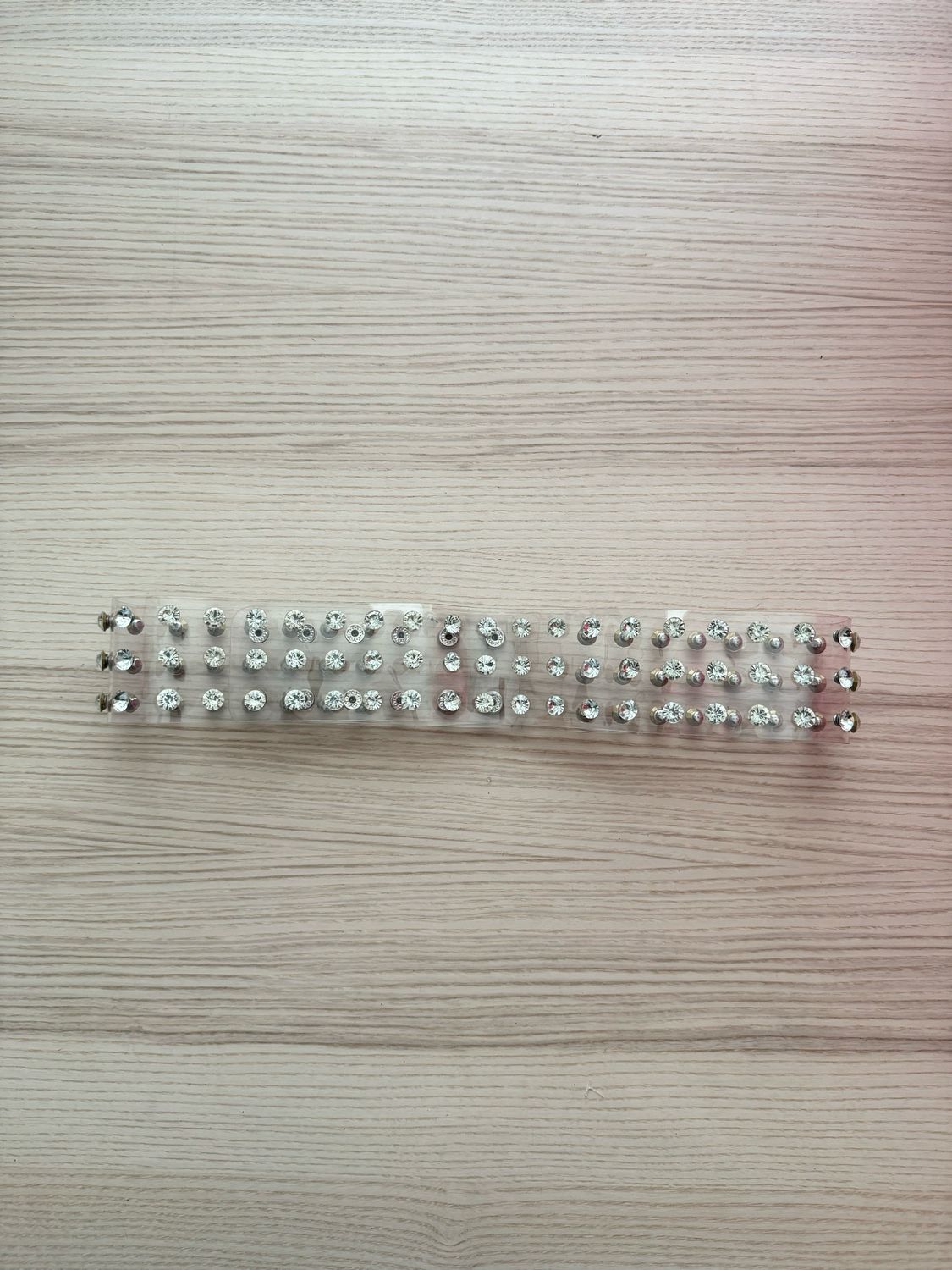 Clear Belt with Rhinestones Details