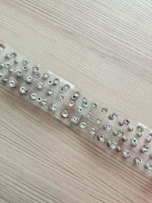 Clear Belt with Rhinestones Details
