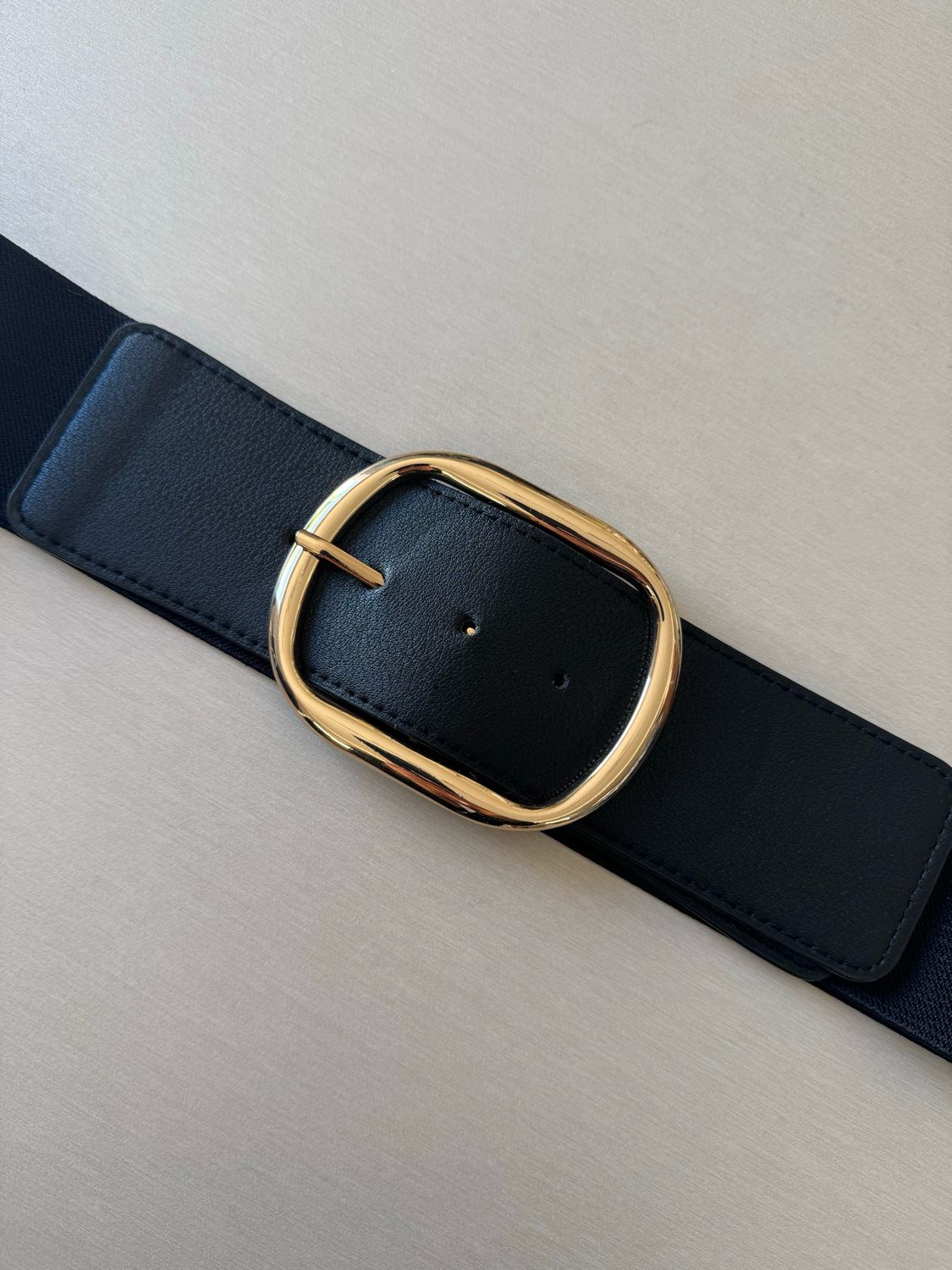 Oval Gold Buckle Belt