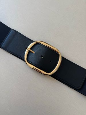 Oval Gold Buckle Belt