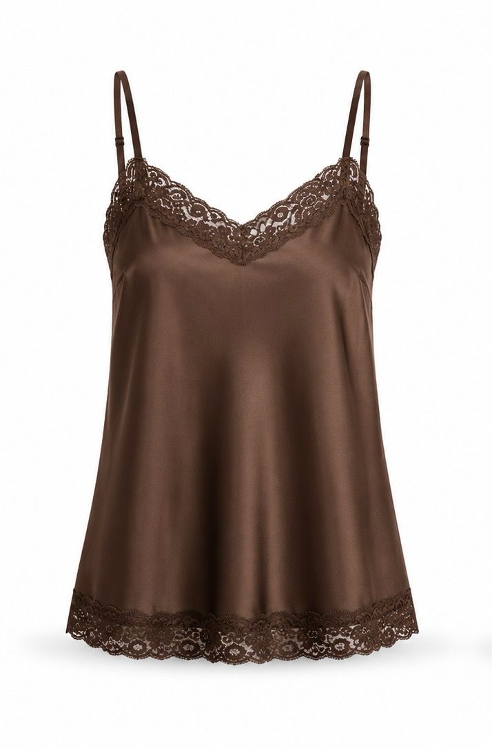 Brown Lace Cami Top