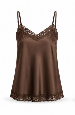 Brown Lace Cami Top
