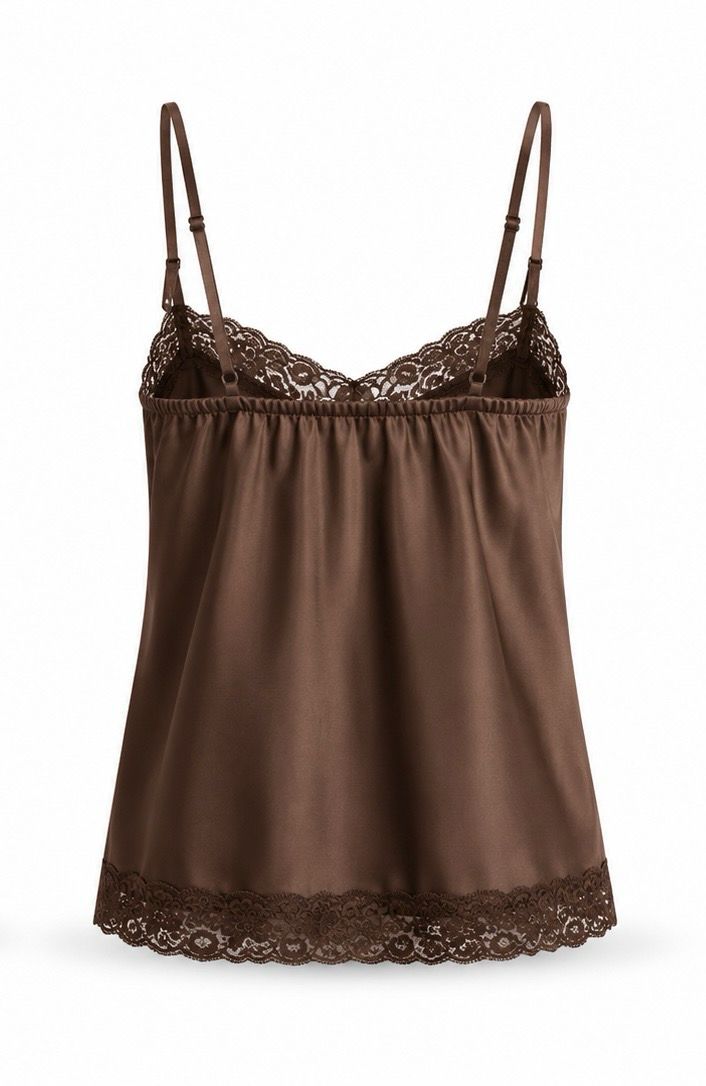 Brown Lace Cami Top
