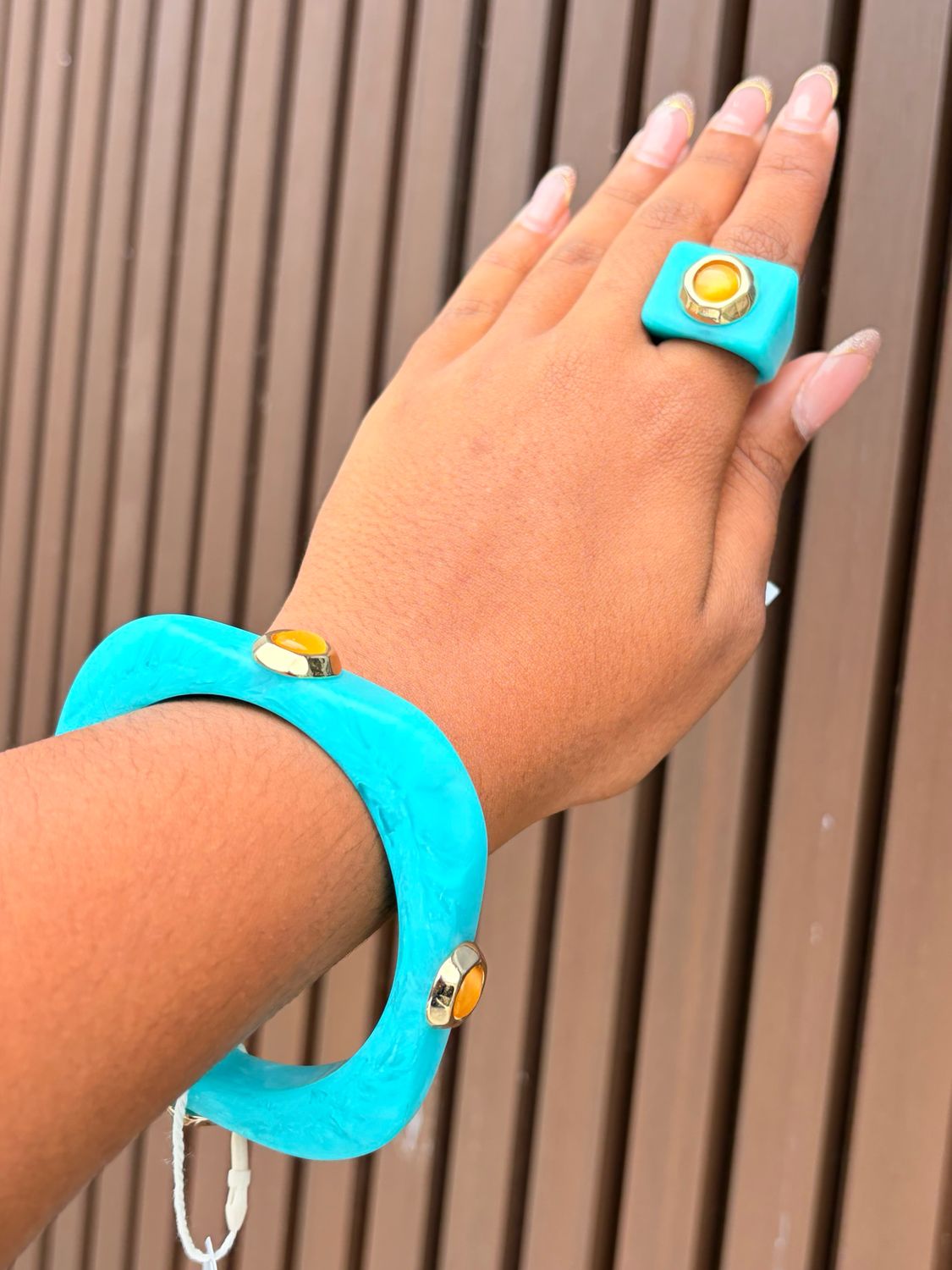 Turquoise Soleil Bracelet-Ring Set