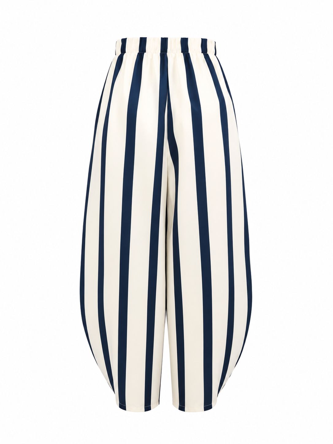 White & Navy Stripes Barrel Pant (One Size)