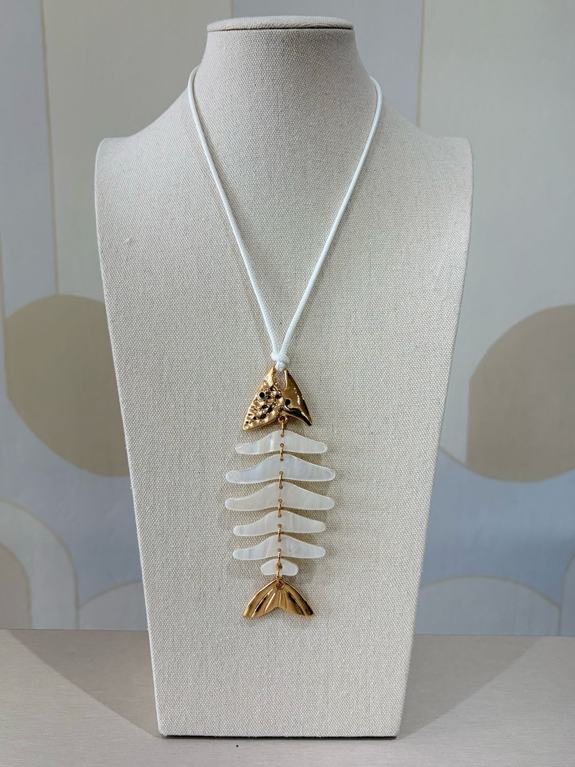 Pearl Fishbone Necklace