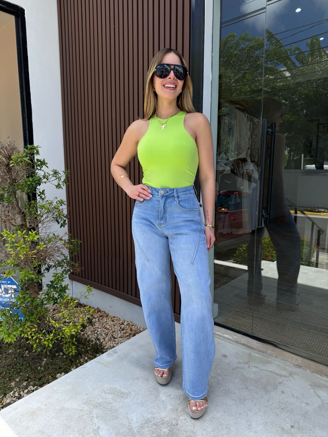 Lime Green Tank Top One Size