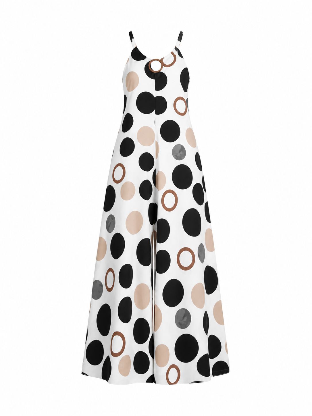 Dark Loose Polka Jumpsuit (One Size)