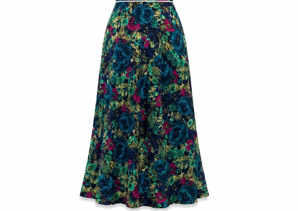 Teal Garden Skirt By Pía