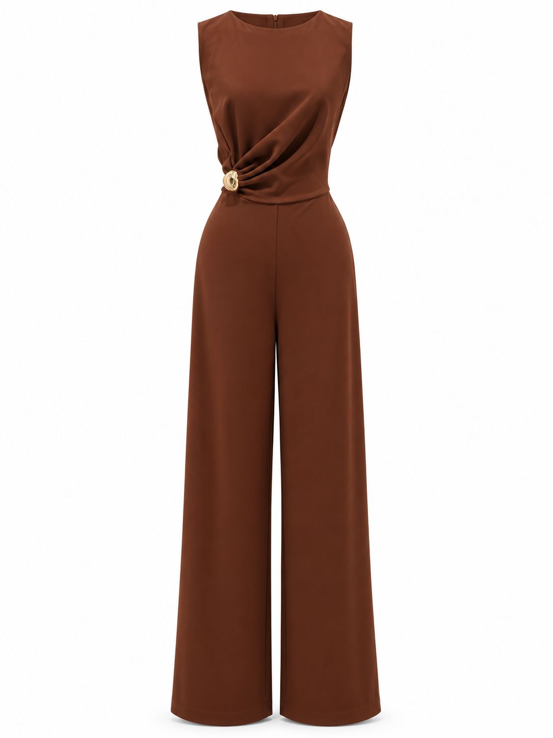 Mocha Golden Twist Jumpsuit