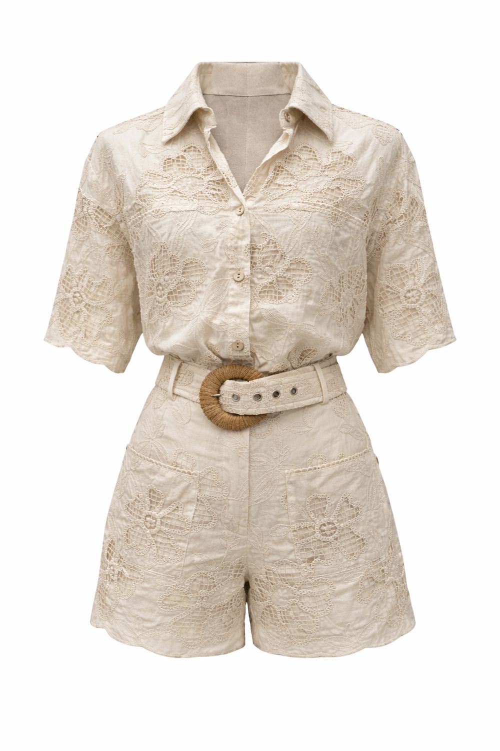 Ecru Top & Pant Set