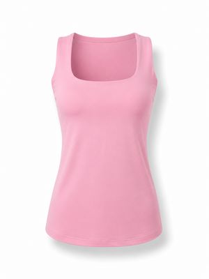 Blush Pink Square Neck Top