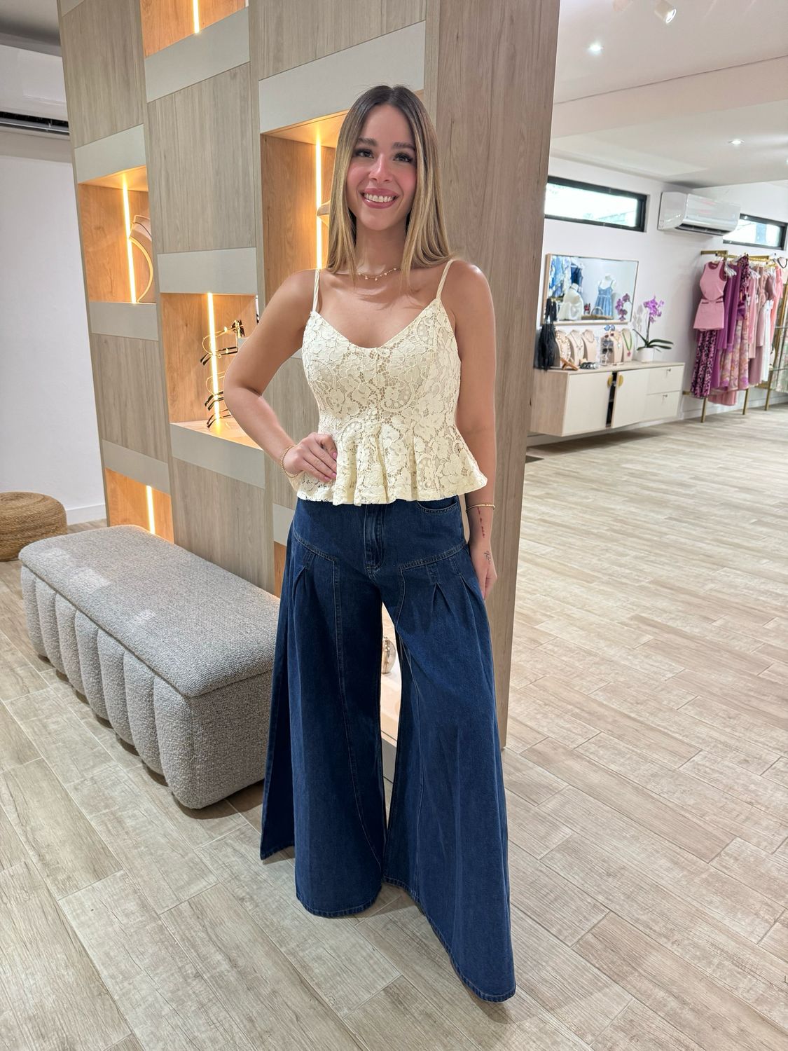 Boho Style Mid Rise Jeans