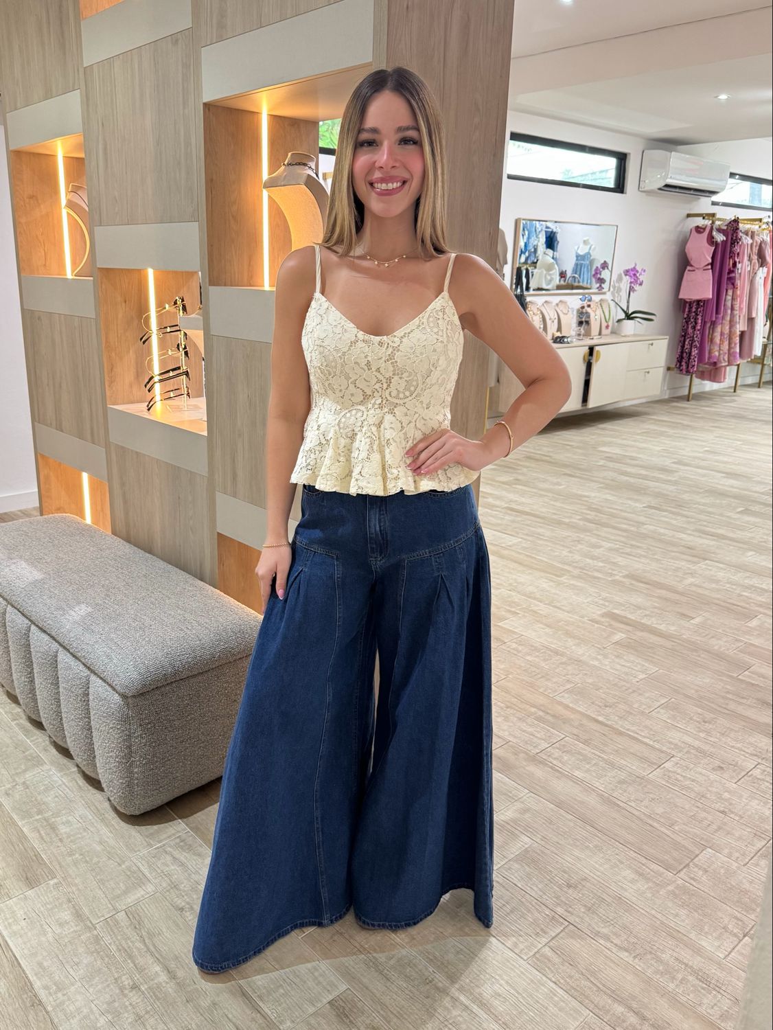 Boho Style Mid Rise Jeans