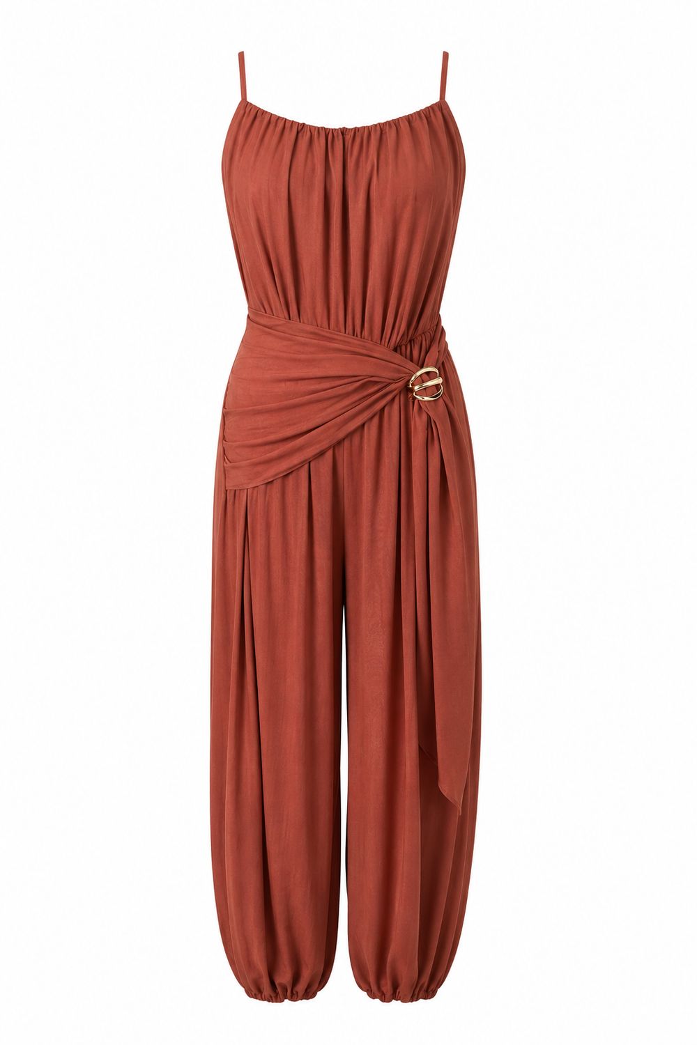 Terracotta Drape Jumpsuit (One Size)