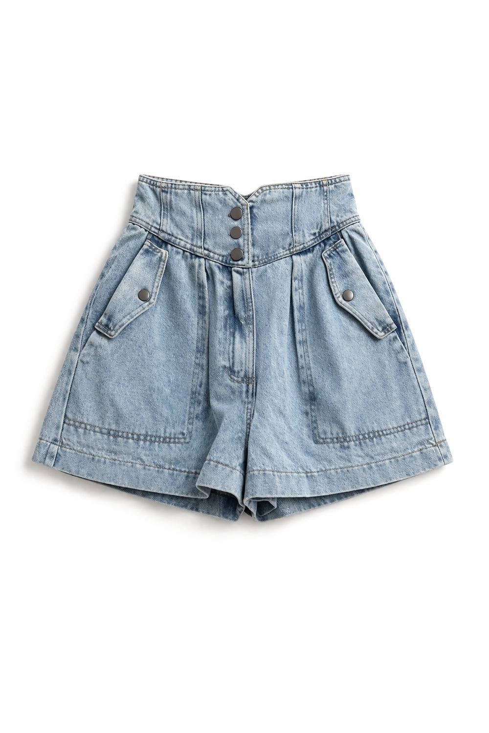 Light Denim Highwaisted Short