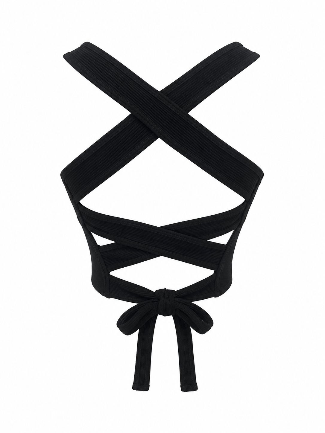Ribbed Cross Back Top (One Size)