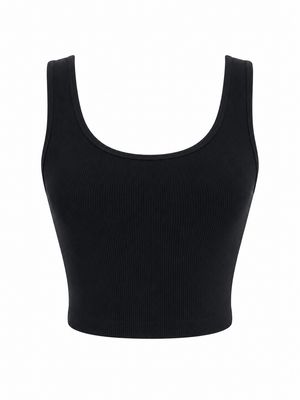 Ribbed Cross Back Top (One Size)