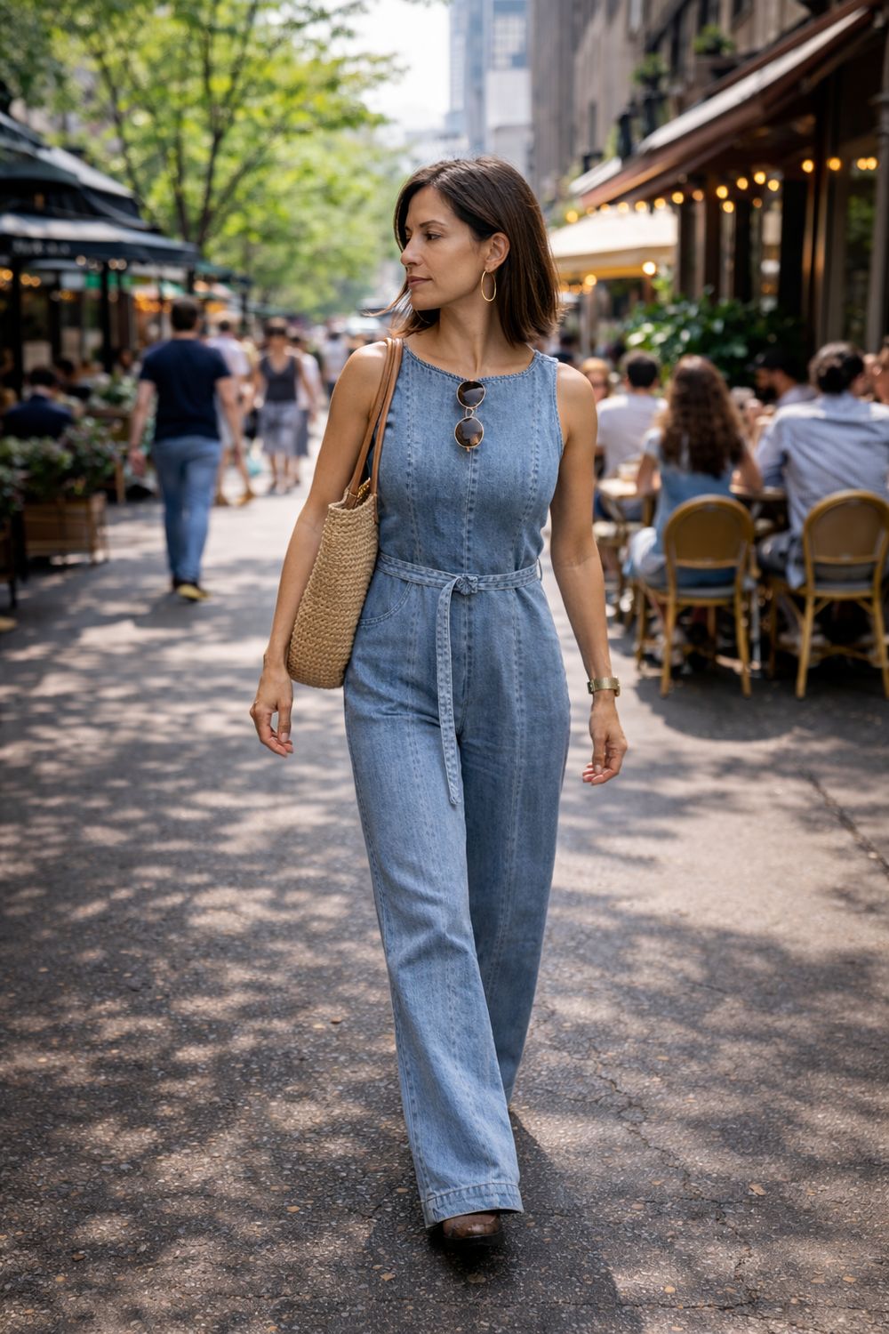 Light Denim Chic Jumpsuit