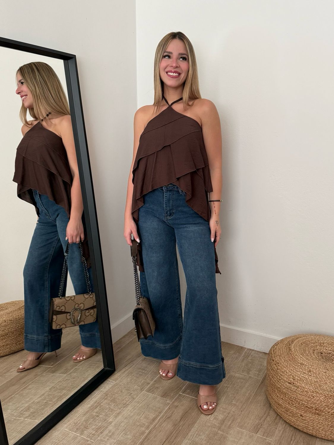 Chocolate Ruffles Blouse (One Size) Chocolate Ruffles Blouse (One Size)